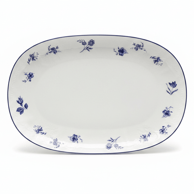 Luhpar White Ceramic Serving Plate with Blue Floral Design for Dining and Serving 12 inch - Al Kabayel Discount CentreLuhpar White Ceramic Serving Plate with Blue Floral Design for Dining and Serving 12 inchServing TraysLUHPARAl Kabayel Discount Centre