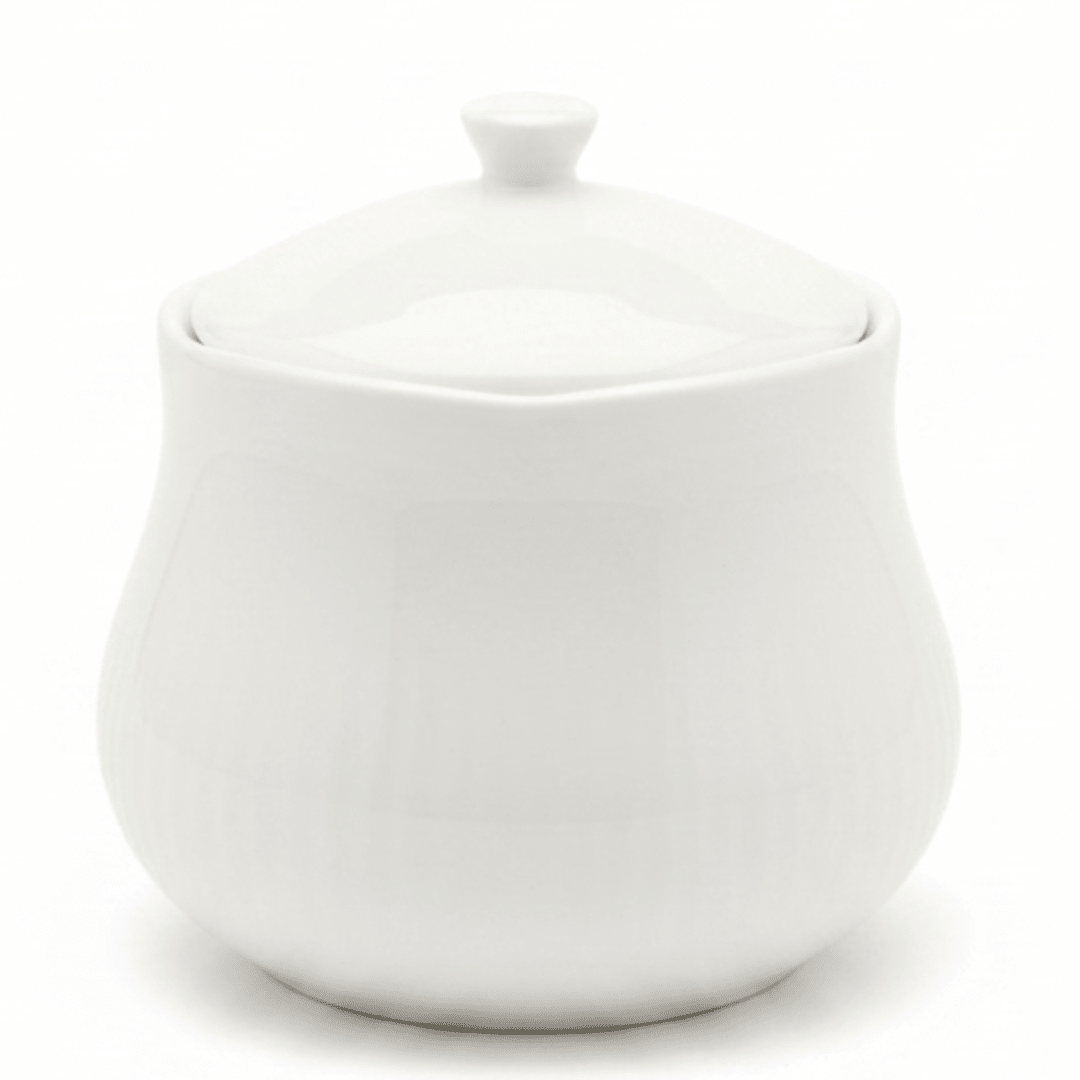 Luhpar White Ceramic Sugar Bowl with Lid – 9cm - Al Kabayel Discount CentreLuhpar White Ceramic Sugar Bowl with Lid – 9cmJars & Food SaversLUHPARAl Kabayel Discount Centre