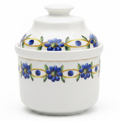 Luhpar White Elegant Floral Design Sugar Pot with Lid for Stylish Tea and Coffee Serving – 10 cm - Al Kabayel Discount CentreLuhpar White Elegant Floral Design Sugar Pot with Lid for Stylish Tea and Coffee Serving – 10 cmJars & Food SaversLUHPARAl Kabayel Discount Centre
