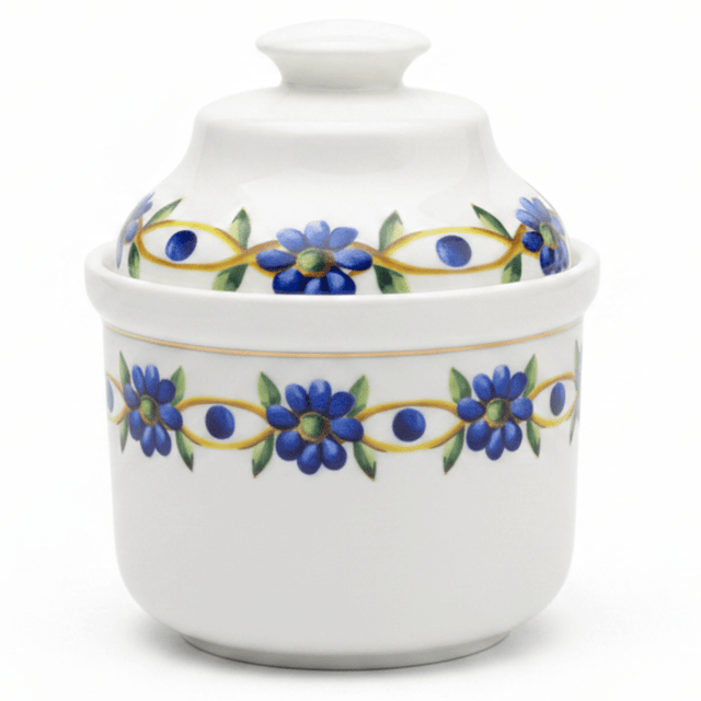 Luhpar White Elegant Floral Design Sugar Pot with Lid for Stylish Tea and Coffee Serving – 10 cm - Al Kabayel Discount CentreLuhpar White Elegant Floral Design Sugar Pot with Lid for Stylish Tea and Coffee Serving – 10 cmJars & Food SaversLUHPARAl Kabayel Discount Centre