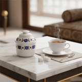 Luhpar White Elegant Floral Design Sugar Pot with Lid for Stylish Tea and Coffee Serving – 10 cm - Al Kabayel Discount CentreLuhpar White Elegant Floral Design Sugar Pot with Lid for Stylish Tea and Coffee Serving – 10 cmJars & Food SaversLUHPARAl Kabayel Discount Centre