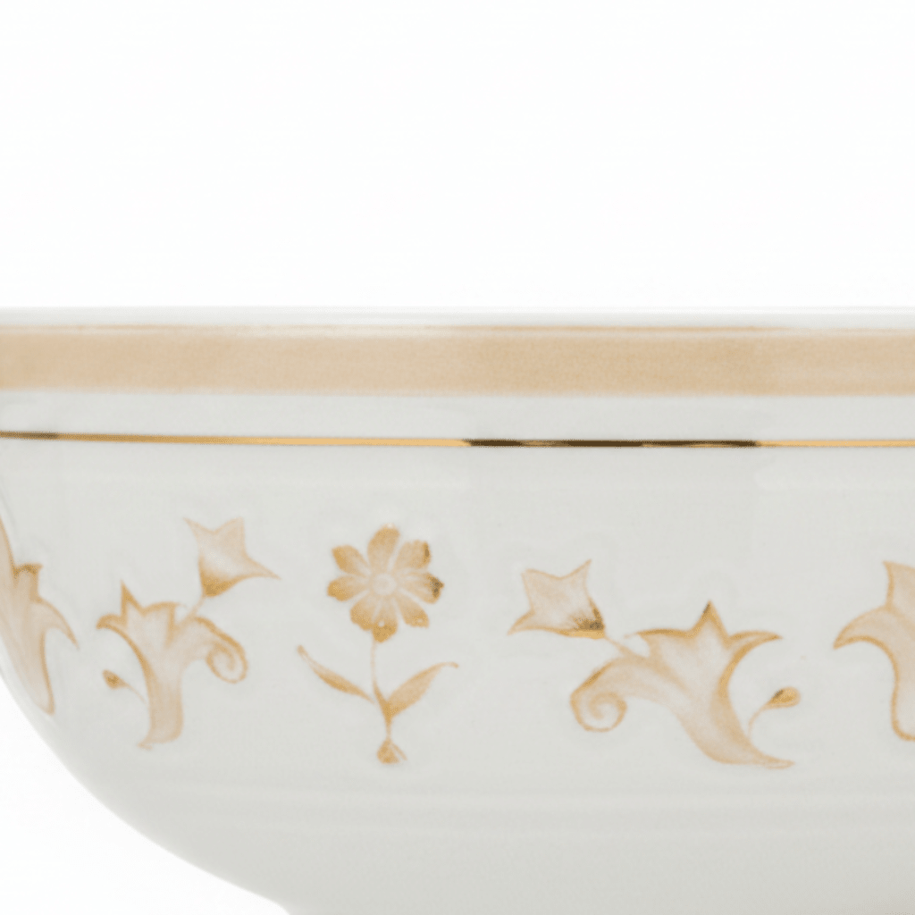 Luhpar White & Gold Embossed Floral Round Ceramic Bowl - 5.5 Inch - Al Kabayel Discount CentreLuhpar White & Gold Embossed Floral Round Ceramic Bowl - 5.5 InchBowlsLUHPARAl Kabayel Discount Centre