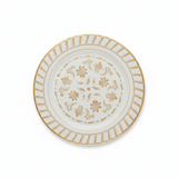 Luhpar White & Gold Floral Embossed Round Ceramic Dinner Plate - 10.5 Inch - Al Kabayel Discount CentreLuhpar White & Gold Floral Embossed Round Ceramic Dinner Plate - 10.5 InchPlatesLUHPARAl Kabayel Discount Centre