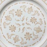 Luhpar White & Gold Floral Embossed Round Ceramic Dinner Plate - 10.5 Inch - Al Kabayel Discount CentreLuhpar White & Gold Floral Embossed Round Ceramic Dinner Plate - 10.5 InchPlatesLUHPARAl Kabayel Discount Centre