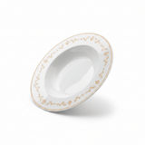 Luhpar White & Gold Floral Round Ceramic Soup Plate - 8.5 Inch - Al Kabayel Discount CentreLuhpar White & Gold Floral Round Ceramic Soup Plate - 8.5 InchPlatesLUHPARAl Kabayel Discount Centre