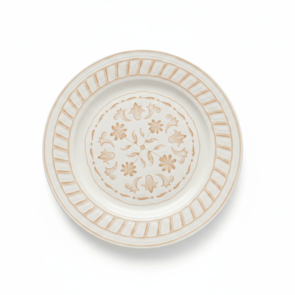 Luhpar White & Gold Round Ceramic Serving Plate - 12 Inch - Al Kabayel Discount CentreLuhpar White & Gold Round Ceramic Serving Plate - 12 InchPlatesLUHPARAl Kabayel Discount Centre
