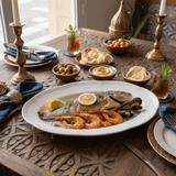 Luhpar White Oval Ceramic Fish Serving Plate, 13 Inch – Elegant Oval Platter for Fish, Seafood & Large Food Presentation - Al Kabayel Discount CentreLuhpar White Oval Ceramic Fish Serving Plate, 13 Inch – Elegant Oval Platter for Fish, Seafood & Large Food PresentationServing TraysLUHPARAl Kabayel Discount Centre