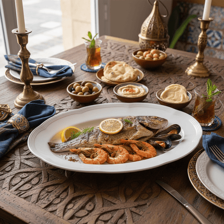 Luhpar White Oval Ceramic Fish Serving Plate, 13 Inch – Elegant Oval Platter for Fish, Seafood & Large Food Presentation - Al Kabayel Discount CentreLuhpar White Oval Ceramic Fish Serving Plate, 13 Inch – Elegant Oval Platter for Fish, Seafood & Large Food PresentationServing TraysLUHPARAl Kabayel Discount Centre