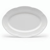 White Oval Ceramic Serving Plate – Plain