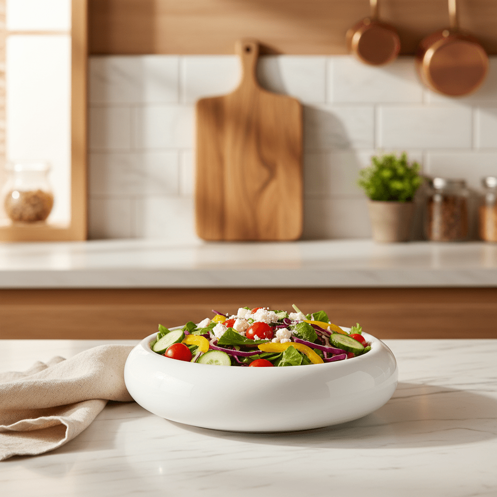 Luhpar White Round Ceramic Nesting Bowl for Kitchen Prep 7.25 inch - Al Kabayel Discount CentreLuhpar White Round Ceramic Nesting Bowl for Kitchen Prep 7.25 inchBowlsLUHPARAl Kabayel Discount Centre