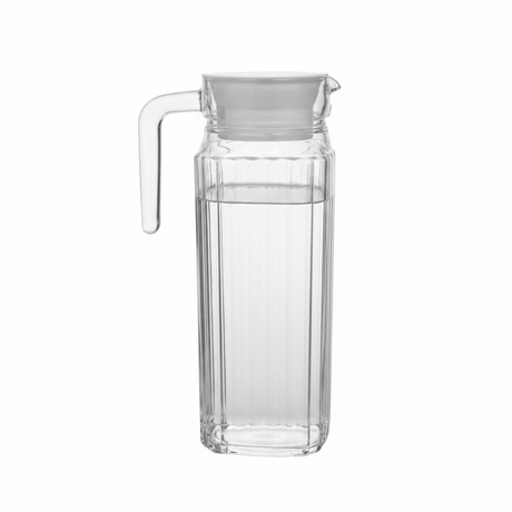 Luminarc Glass Jug 1L – Clear Ribbed Design with Lid - Al Kabayel Discount CentreLuminarc Glass Jug 1L – Clear Ribbed Design with LidJugsLUMINARCAl Kabayel Discount Centre