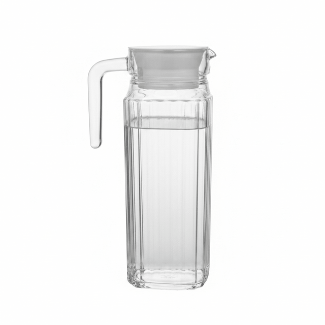 Luminarc Glass Jug 1L – Clear Ribbed Design with Lid - Al Kabayel Discount CentreLuminarc Glass Jug 1L – Clear Ribbed Design with LidJugsLUMINARCAl Kabayel Discount Centre