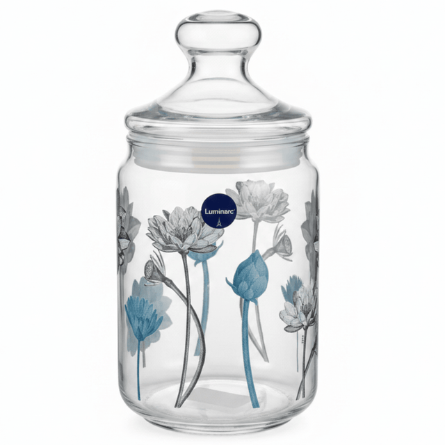 Luminarc Lotus Glass Jar with Lid | 1000ml | Airtight Storage Canister - Al Kabayel Discount CentreLuminarc Lotus Glass Jar with Lid | 1000ml | Airtight Storage CanisterJars & Food SaversLUMINARCAl Kabayel Discount Centre