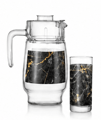 Luminarc Ruggi 46-Piece Tempered Glass Dinner Set – Black Marble Design - Al Kabayel Discount CentreLuminarc Ruggi 46-Piece Tempered Glass Dinner Set – Black Marble DesignDinnerware SetsLUMINARCAl Kabayel Discount Centre