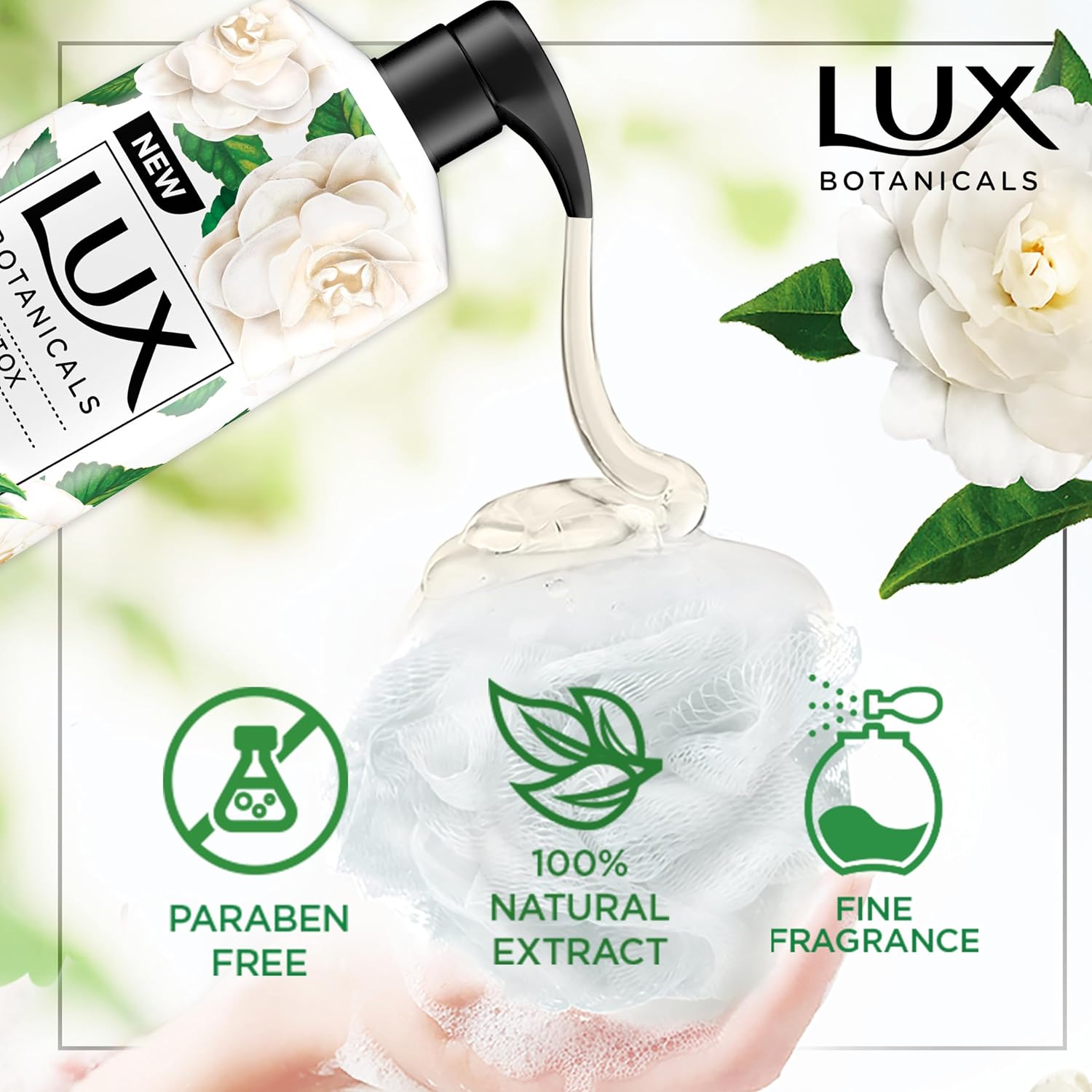 LUX Botanicals Perfumed Body Wash, Skin Detox, Camelia & Aloe Vera, with 100% natural extracts suitable for all skin types, 700ml - Al Kabayel Discount CentreLUX Botanicals Perfumed Body Wash, Skin Detox, Camelia & Aloe Vera, with 100% natural extracts suitable for all skin types, 700mlBodywashLUXAl Kabayel Discount Centre