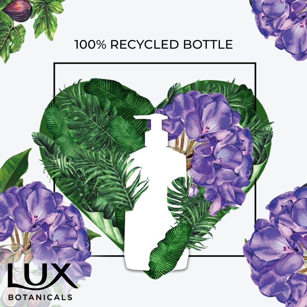 LUX Botanicals Perfumed Hand Wash, For all skin types, Fig Extract & Geranium Oil, Hygiene properties to effectively wash away germs, 500ml - Al Kabayel Discount CentreLUX Botanicals Perfumed Hand Wash, For all skin types, Fig Extract & Geranium Oil, Hygiene properties to effectively wash away germs, 500mlHandwashLUXAl Kabayel Discount Centre