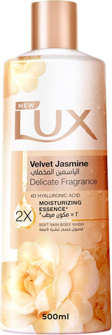 LUX Delicate Fragrance Body Wash, Velvet Jasmine, 2x Moisturizing Essence, with 4D Hyaluronic Acid, 500ml - Al Kabayel Discount CentreLUX Delicate Fragrance Body Wash, Velvet Jasmine, 2x Moisturizing Essence, with 4D Hyaluronic Acid, 500mlBodywashLUXAl Kabayel Discount Centre