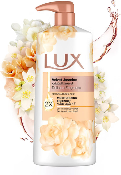 LUX Delicate Fragrance Body Wash, Velvet Jasmine, 2x Moisturizing Essence, with 4D Hyaluronic Acid, 700ml - Al Kabayel Discount CentreLUX Delicate Fragrance Body Wash, Velvet Jasmine, 2x Moisturizing Essence, with 4D Hyaluronic Acid, 700mlBodywashLUXAl Kabayel Discount Centre