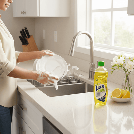 Lux Dish Soap, Tough on Grease, Gentle on Hands, Lemon, 380ml - Al Kabayel Discount CentreLux Dish Soap, Tough on Grease, Gentle on Hands, Lemon, 380mlHousehold CleaningLUXAl Kabayel Discount Centre
