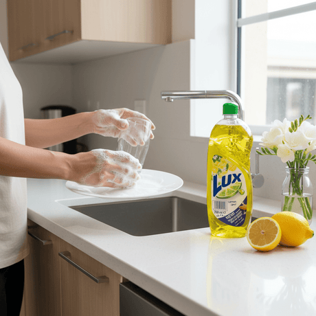 Lux Dish Soap, Tough on Grease, Gentle on Hands, Lemon, 750ml - Al Kabayel Discount CentreLux Dish Soap, Tough on Grease, Gentle on Hands, Lemon, 750mlHousehold CleaningLUXAl Kabayel Discount Centre