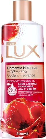 LUX Opulent Fragrance Body Wash, Romantic Hibiscus, 30H Long - Lasting Scent, with Everscent Essential Oil, 500ml - Al Kabayel Discount CentreLUX Opulent Fragrance Body Wash, Romantic Hibiscus, 30H Long - Lasting Scent, with Everscent Essential Oil, 500mlBodywashLUXAl Kabayel Discount Centre