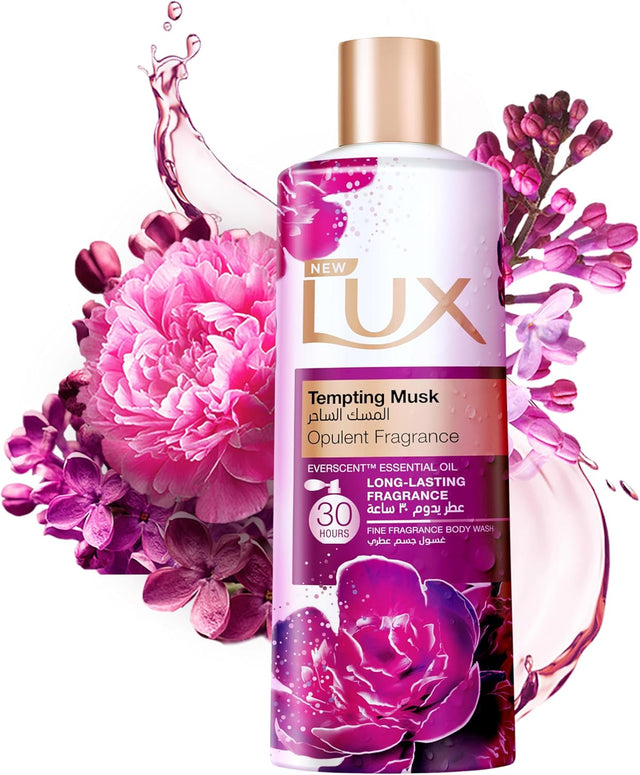 LUX Opulent Fragrance Body Wash, Tempting Musk, 30H Long - Lasting Scent, with Everscent Essential Oil, 500ml - Al Kabayel Discount CentreLUX Opulent Fragrance Body Wash, Tempting Musk, 30H Long - Lasting Scent, with Everscent Essential Oil, 500mlBodywashLUXAl Kabayel Discount Centre
