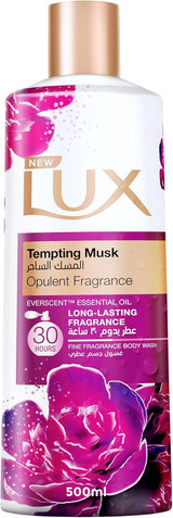LUX Opulent Fragrance Body Wash, Tempting Musk, 30H Long - Lasting Scent, with Everscent Essential Oil, 500ml - Al Kabayel Discount CentreLUX Opulent Fragrance Body Wash, Tempting Musk, 30H Long - Lasting Scent, with Everscent Essential Oil, 500mlBodywashLUXAl Kabayel Discount Centre
