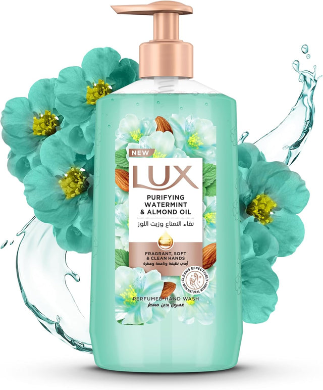LUX Perfumed Liquid Hand Wash, Purifying Watermint, with Almond Oil & Glycerin, for Fragrant, Soft and Clean Hands, 250ml - Al Kabayel Discount CentreLUX Perfumed Liquid Hand Wash, Purifying Watermint, with Almond Oil & Glycerin, for Fragrant, Soft and Clean Hands, 250mlHandwashLUXAl Kabayel Discount Centre