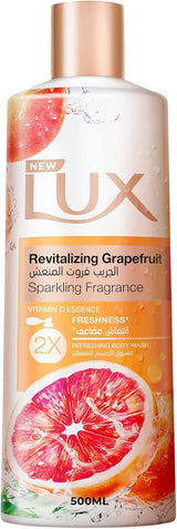 LUX Revitalizing Body Wash, Grapefruit, with Vitamin C Essence & 2x Freshness, 500ml - Al Kabayel Discount CentreLUX Revitalizing Body Wash, Grapefruit, with Vitamin C Essence & 2x Freshness, 500mlBodywashLUXAl Kabayel Discount Centre