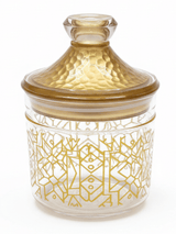 Luxehohe Premium Round Airtight Acrylic Storage Canister – Transparent Body with Elegant Golden Decorative Design, 500 ml - Al Kabayel Discount CentreLuxehohe Premium Round Airtight Acrylic Storage Canister – Transparent Body with Elegant Golden Decorative Design, 500 mlJars & Food SaversLUXEHOMEAl Kabayel Discount Centre