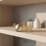 Luxehohe Premium Round Airtight Acrylic Storage Canister – Transparent Body with Elegant Golden Decorative Design, 500 ml - Al Kabayel Discount CentreLuxehohe Premium Round Airtight Acrylic Storage Canister – Transparent Body with Elegant Golden Decorative Design, 500 mlJars & Food SaversLUXEHOMEAl Kabayel Discount Centre