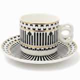 Luxehome Classic Duo Ceramic Cup & Saucer Set – Stylish White & Black Pattern Tea & Coffee Cup Set for Home, Office & Gifting – 160 ml - Al Kabayel Discount CentreLuxehome Classic Duo Ceramic Cup & Saucer Set – Stylish White & Black Pattern Tea & Coffee Cup Set for Home, Office & Gifting – 160 mlMugsLuxehomeAl Kabayel Discount Centre