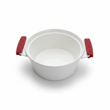 Luxehome Premium Round Ceramic Bakeware Dish with Glass Lid and Silicone Handles – Oven - Safe Cooking Dish (2.1 L) - Al Kabayel Discount CentreLuxehome Premium Round Ceramic Bakeware Dish with Glass Lid and Silicone Handles – Oven - Safe Cooking Dish (2.1 L)Roasting PansLUXEHOMEAl Kabayel Discount Centre