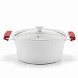 Luxehome Premium Round Ceramic Bakeware Dish with Glass Lid and Silicone Handles – Oven - Safe Cooking Dish (2.1 L) - Al Kabayel Discount CentreLuxehome Premium Round Ceramic Bakeware Dish with Glass Lid and Silicone Handles – Oven - Safe Cooking Dish (2.1 L)Roasting PansLUXEHOMEAl Kabayel Discount Centre