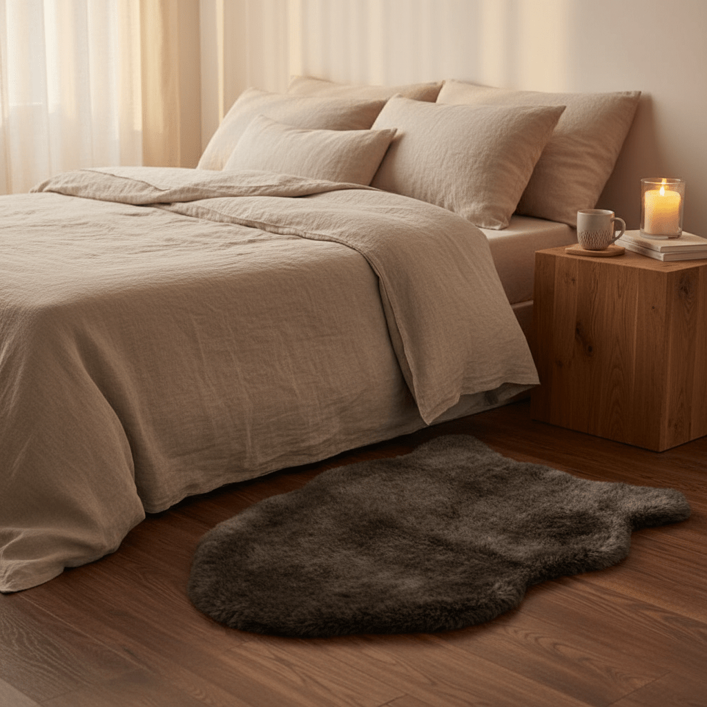 Luxurious Faux Fur Area Mat | 60×90 cm | Soft Fluffy Non-Slip Floor Mat for Bedroom, Living Room & Cozy Spaces | Dark Brown Taupe - Al Kabayel Discount CentreLuxurious Faux Fur Area Mat | 60×90 cm | Soft Fluffy Non-Slip Floor Mat for Bedroom, Living Room & Cozy Spaces | Dark Brown TaupeDoormatsAKDCAl Kabayel Discount Centre