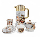 Luxury 27 - Piece Tea & Coffee Service Set – Classic Floral Design, Cups, Saucers and Flask - Al Kabayel Discount CentreLuxury 27 - Piece Tea & Coffee Service Set – Classic Floral Design, Cups, Saucers and FlaskThermosAKDCAl Kabayel Discount Centre