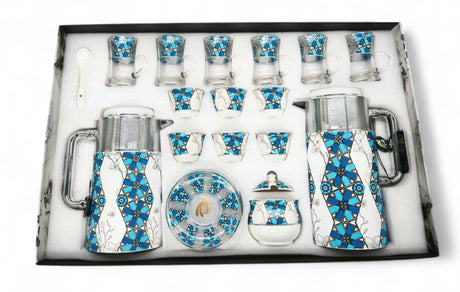 Luxury 27 - Piece Tea & Coffee Service Set – Classic Printed Design, Cups, Saucers and Flask - Al Kabayel Discount CentreLuxury 27 - Piece Tea & Coffee Service Set – Classic Printed Design, Cups, Saucers and FlaskThermosAKDCAl Kabayel Discount Centre