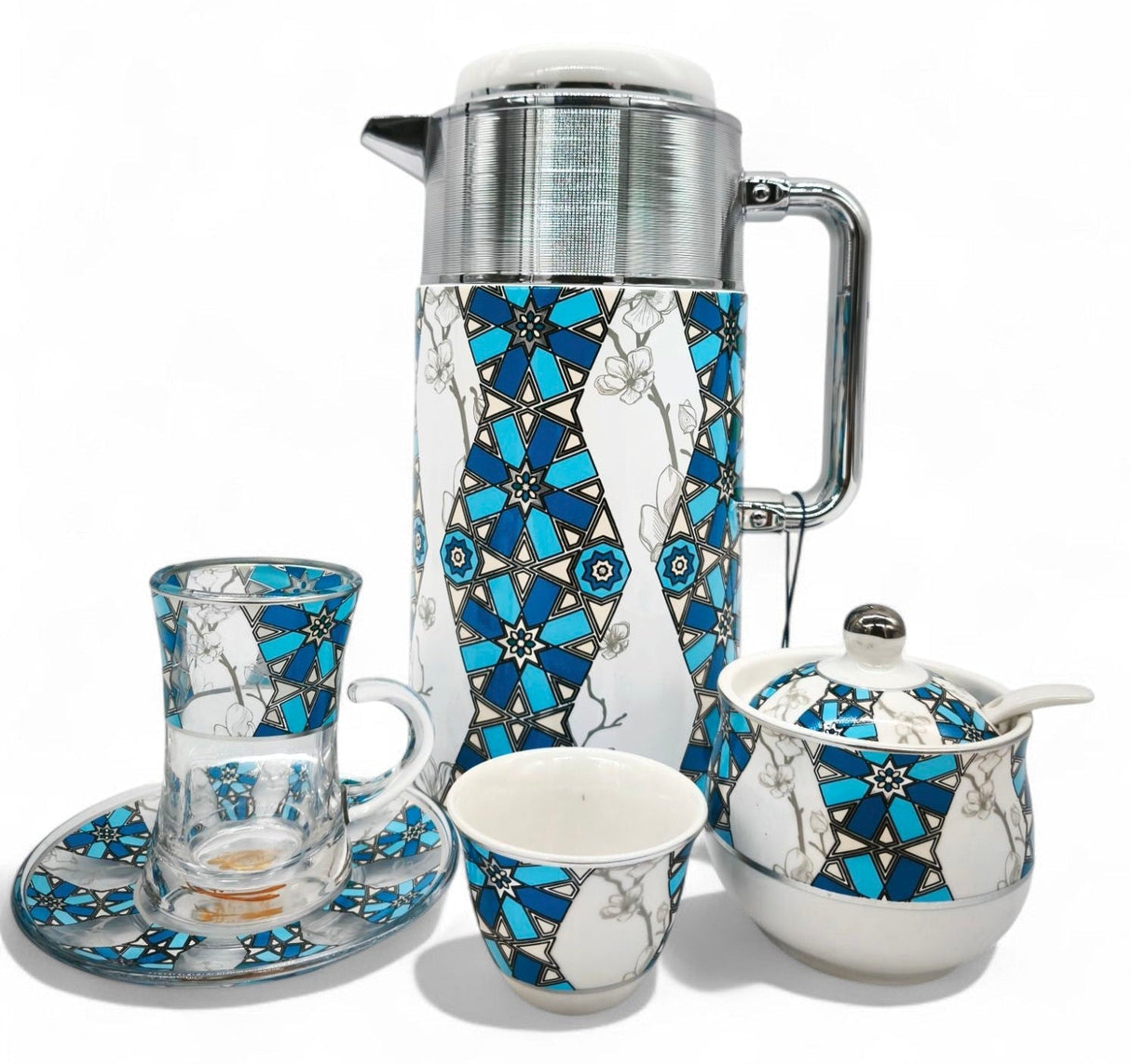 Luxury 27 - Piece Tea & Coffee Service Set – Classic Printed Design, Cups, Saucers and Flask - Al Kabayel Discount CentreLuxury 27 - Piece Tea & Coffee Service Set – Classic Printed Design, Cups, Saucers and FlaskThermosAKDCAl Kabayel Discount Centre