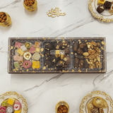 Luxury 3 - Piece Acrylic Candy Serving Bowl | Gold Leaf Resin Lid | Dark Mahogany Wooden Tray | 36×13 cm - Al Kabayel Discount CentreLuxury 3 - Piece Acrylic Candy Serving Bowl | Gold Leaf Resin Lid | Dark Mahogany Wooden Tray | 36×13 cmJars & Food SaversAKDCAl Kabayel Discount Centre