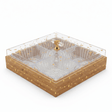 Luxury 4 - Piece Crystal Acrylic Candy Bowl Set with Gold Flake Lid & Square Wooden Tray | 24×24cm - Al Kabayel Discount CentreLuxury 4 - Piece Crystal Acrylic Candy Bowl Set with Gold Flake Lid & Square Wooden Tray | 24×24cmJars & Food SaversAKDCAl Kabayel Discount Centre