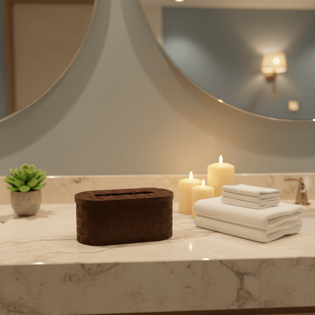 Luxury Brown Pop Tissue Box with Modern Decorative Finish – Elegant Tissue Holder for Home and Office 21×10 cm - Al Kabayel Discount CentreLuxury Brown Pop Tissue Box with Modern Decorative Finish – Elegant Tissue Holder for Home and Office 21×10 cmNapkin Holders & Tissue BoxAKDCAl Kabayel Discount Centre
