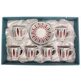 Luxury Ceramic Cup and Saucer 12Pcs Set 6 Cups With 6 Saucers - 120ML - White&Red - Al Kabayel Discount CentreLuxury Ceramic Cup and Saucer 12Pcs Set 6 Cups With 6 Saucers - 120ML - White&RedTea CupsLUXURYAl Kabayel Discount Centre