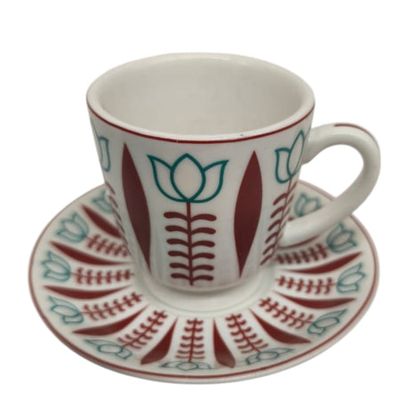 Luxury Ceramic Cup and Saucer 12Pcs Set 6 Cups With 6 Saucers - 120ML - White&Red - Al Kabayel Discount CentreLuxury Ceramic Cup and Saucer 12Pcs Set 6 Cups With 6 Saucers - 120ML - White&RedTea CupsLUXURYAl Kabayel Discount Centre