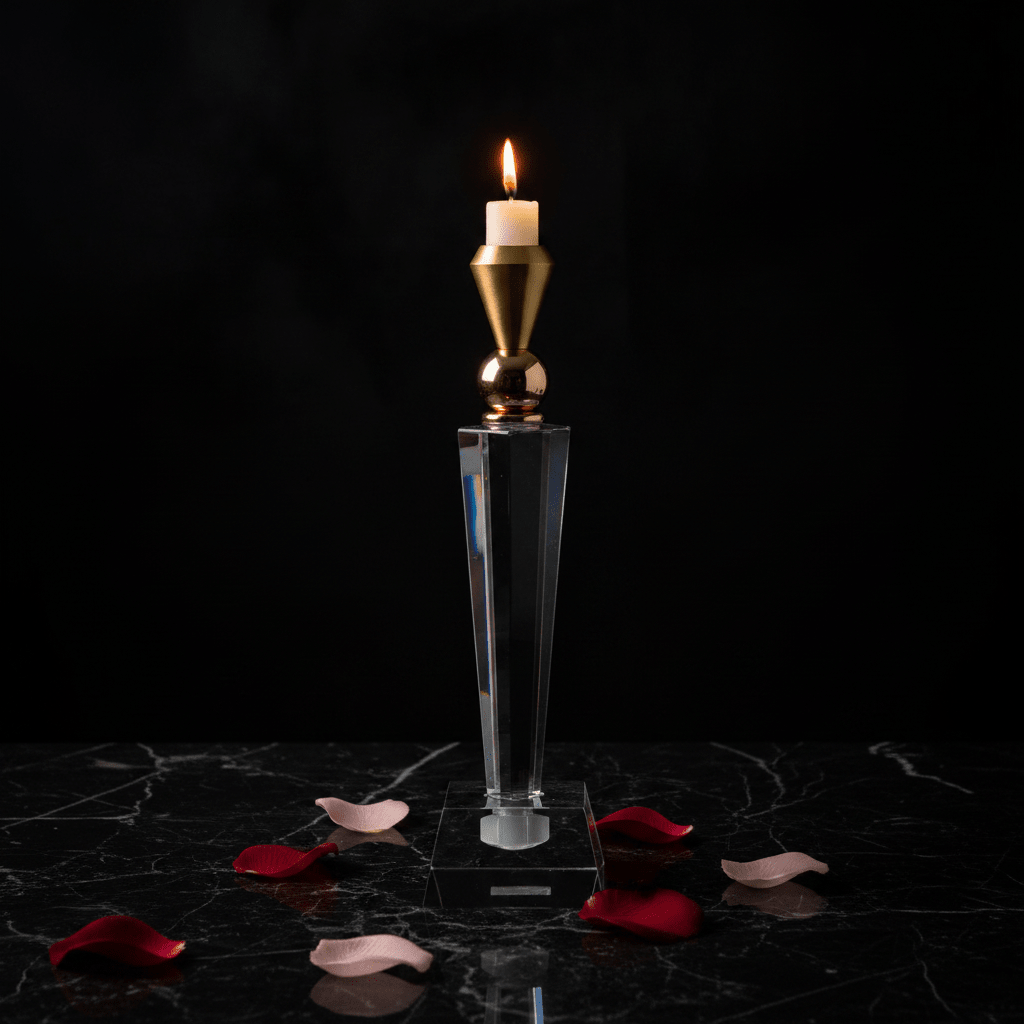 Luxury Crystal & Gold Metal Candle Holder for Wedding & Event Decoration – 29cm - Al Kabayel Discount CentreLuxury Crystal & Gold Metal Candle Holder for Wedding & Event Decoration – 29cmHome Décor AccentsAKDCAl Kabayel Discount Centre