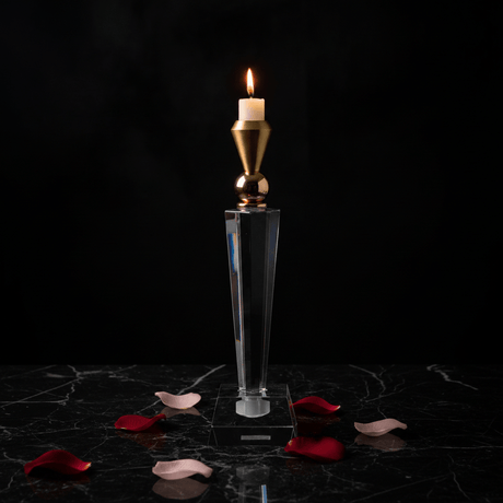 Luxury Crystal & Gold Metal Candle Holder for Wedding & Event Decoration – 29cm - Al Kabayel Discount CentreLuxury Crystal & Gold Metal Candle Holder for Wedding & Event Decoration – 29cmHome Décor AccentsAKDCAl Kabayel Discount Centre