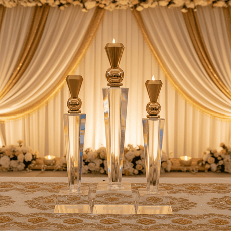 Luxury Crystal & Gold Metal Candle Holder for Wedding & Event Decoration – 29cm - Al Kabayel Discount CentreLuxury Crystal & Gold Metal Candle Holder for Wedding & Event Decoration – 29cmHome Décor AccentsAKDCAl Kabayel Discount Centre