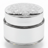 Luxury Embossed Glass & Plastic Jar — 8×6cm - Gold / Silver / Brown - Al Kabayel Discount CentreLuxury Embossed Glass & Plastic Jar — 8×6cm - Gold / Silver / BrownJars & Food SaversAKDCAl Kabayel Discount Centre