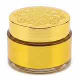 Luxury Embossed Glass & Plastic Jar — 8×6cm - Gold / Silver / Brown - Al Kabayel Discount CentreLuxury Embossed Glass & Plastic Jar — 8×6cm - Gold / Silver / BrownJars & Food SaversAKDCAl Kabayel Discount Centre