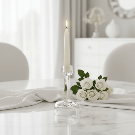 Luxury Glass Footed Decorative Candle Holder for Living Room and Table Styling – 15cm - Al Kabayel Discount CentreLuxury Glass Footed Decorative Candle Holder for Living Room and Table Styling – 15cmHome Décor AccentsAKDCAl Kabayel Discount Centre