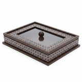 Luxury Rectangle Wooden Candy Box with Acrylic Mirrored Lid | Islamic Geometric Pattern | 32×22 cm - Al Kabayel Discount CentreLuxury Rectangle Wooden Candy Box with Acrylic Mirrored Lid | Islamic Geometric Pattern | 32×22 cmJars & Food SaversAKDCAl Kabayel Discount Centre